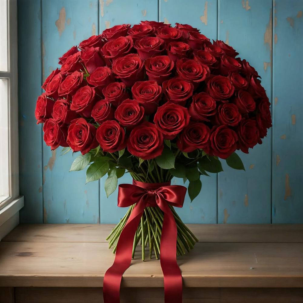 Букет Красные розы Блэк Меджик в Ивантеевке Саратовской области