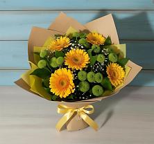 Букет цветов из:  Герберы и Хризантемы в Ивантеевке Саратовской области
