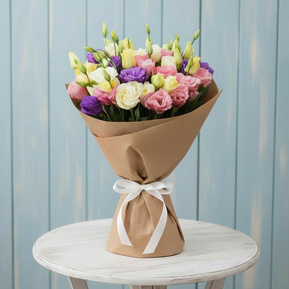 Букет цветов из: Лизиантусы в Ивантеевке Саратовской области