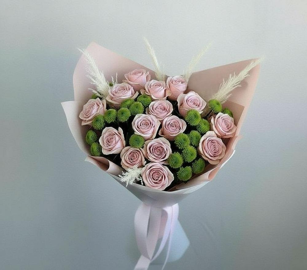 Букет цветов из: Розы и Хризантемы в Ивантеевке Саратовской области