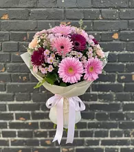 Букет цветов из:  Герберы и Хризантемы #REPLACE_PRED# Ивантеевке Саратовской области