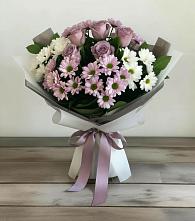 Букет цветов из:  Хризантемы и Розы в Ивантеевке Саратовской области