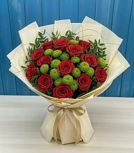 Букет цветов из:  Розы и Хризантемы #REPLACE_PRED# Ивантеевке Саратовской области