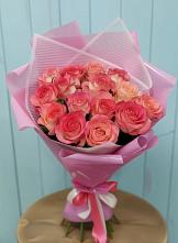Букет 15 Розовых роз Равель в Ивантеевке Саратовской области