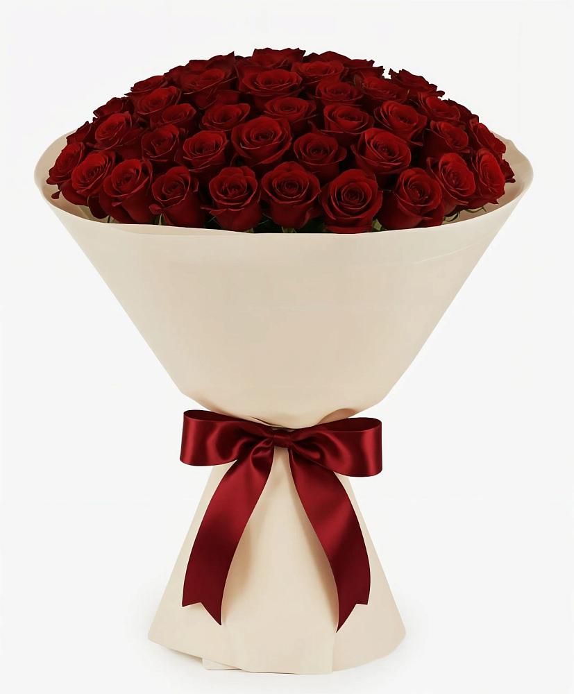 Букет 101 Бордовая роза Блэк Бакарра в Ивантеевке Саратовской области