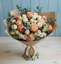 Букет цветов из:  Альстромерии и Розы #REPLACE_PRED# Ивантеевке Саратовской области