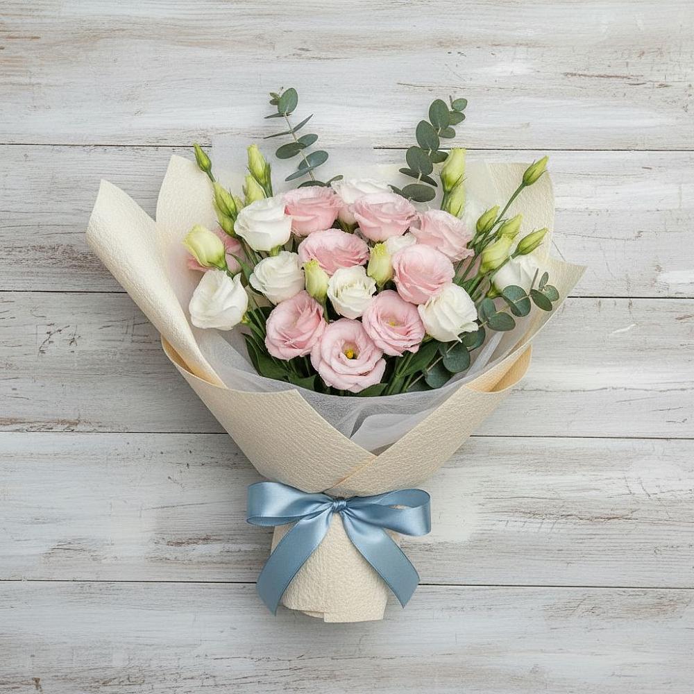 Букет цветов из: Лизиантусы в Ивантеевке Саратовской области